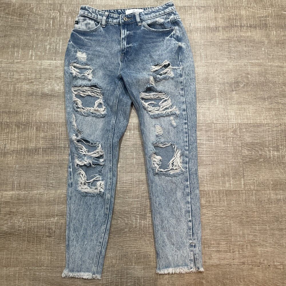 KanCan Womens Estilo Jeans SZ 25 Denim Mid toHigh Rise Distressed Ankle